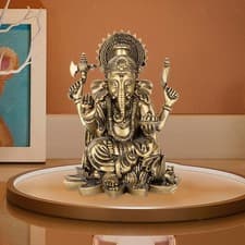 Image of Lord Ganesh Statue Elephant God Figurine Decoration Souvenirs Gifts Resin Crafts
