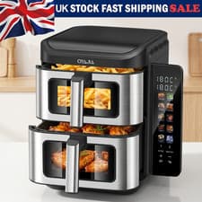 Image of 11L Air Fryer Dual Zone Digital Oven Cooker Oil Free Low Fat 10-in-1 Oven 2800W