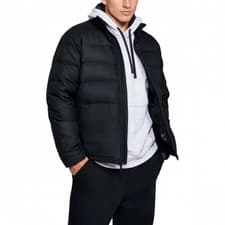 Image of Mens Under Armour Sports Style Down Jacket 1342702 001 Black/Black Size L_XL