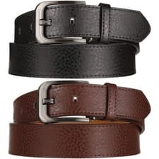 Image of Forest Mens Premium Cowhide Leather Belt 1.5" Wide Classic Buckle MB925