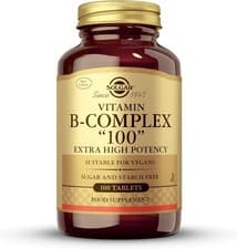 Image of Solgar Vitamin B-Complex "100" Extra High Potency Vegetable Capsules - Pack of