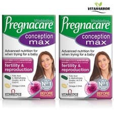 Image of 2 × Vitabiotics Pregnacare Conception Max Tablets-84 Tablets UK New Expiry 1/28