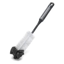 Image of Addis ComfiGrip Long Handled Bottle Brush with Sponge Scrub, Metallic Graphite,