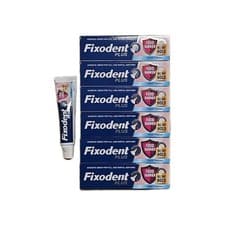 Image of 6 x Fixodent Plus Best Antibacterial Denture Adhesive Cream 40g Fresh Flavour