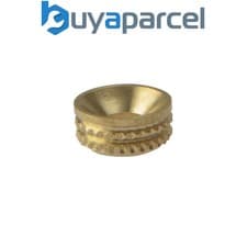 Image of ForgeFix 100SCS8B Screw Cup Sockets Solid Brass Polished No. 8 Bag 100 FORSCS8BM
