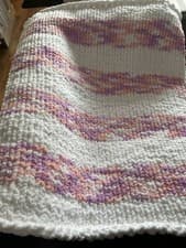 Image of Handmade Chunky Knit Throw / Blanket Large Size