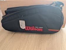 Image of Wilson Pro Staff Black Tennis Bag 6 Racquet