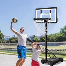 Image of 190-250cm Kids Portable Basketball Hoop Stand Adjustable Height Garden Net Toy