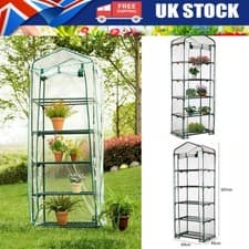 Image of 4/5 Tier Mini Greenhouse Garden Plant Grow Bag Outdoor Reinforced PVC Cover