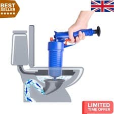 Image of Heavy-Duty Drain Plunger with Anti-Odor Feature - Perfect for All Drain Types