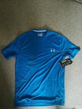 Image of Underarmour heatgear t shirt - Blue - Loose - Small (US) 