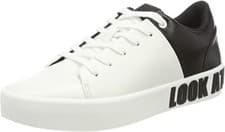 Image of ALDO ABYDIA WHITE BLACK TWO TONE TRAINERS SNEAKERS TRAINING SHOES LOOK AT ME NEW