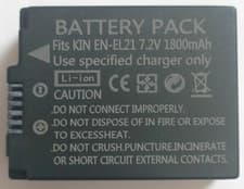 Image of EN-EL21 1.485Ah Replacement Battery for Nikon 1 V2 MH-28 Digital Camera