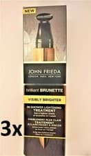 Image of 3x John Frieda Brilliant Brunette Visibly Brighter In-Shower Treatment, 34ml