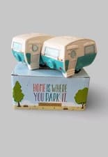 Image of Caravan Salt & Pepper Ceramic Shaker Cruet Set Novelty Gift For Him Housewarming