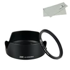 Image of JJC Reversible Lens Hood as Canon ES-65B for RF 50mm F1.8 Lens & 43mm UV Filter