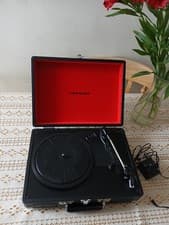 Image of Crosley Cruiser Deluxe Black Turntable Record Player