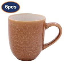 Image of Reactive Glaze Mug 6pcs 320ml Coffee Cup Rustic Gradient Artistan Stoneware