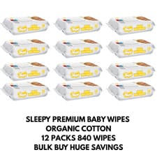 Image of Sleepy Baby Wipes | Sensitive Skin | Organic Cotton | Bulk Savings