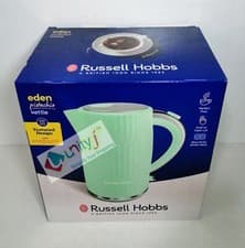 Image of Russell Hobbs Cordless Electric Kettle 27364 – Eden 1.7L Pistachio Textured D...