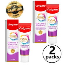 Image of 2x Colgate Total Active Prevention + Gum Care & Sensitivity Toothpaste 75ml