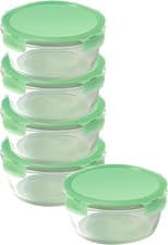 Image of LocknLock Eco Ovenglass Glass Food Containers with Lids Set of 5 - Airtight, Le