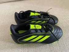 Image of Adidas Goletto IX TF Football Boots Kids Black - Size UK 11K - New Black Green