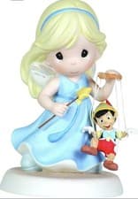 Image of Precious Moments Disney Your Love Brings Out The Good In Me Pinocchio Blue Fairy