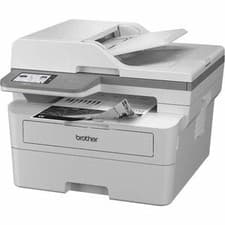 Image of Brother Wired & Wireless Laser Multifunction Printer Monochrome Grey Copier/Fax/