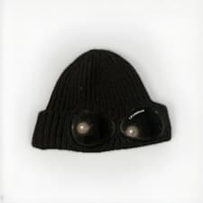 Image of Black C.P Company Goggle Beanie