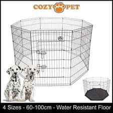 Image of Playpen Pet Dog Rabbit Puppy Play Pen by Cozy Cage Folding Run crate Guinea Pig