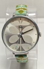 Image of Orla Kiely Ladies' Ivy Duck Egg/Green Leather Strap Watch (Model OK2175)