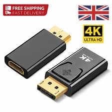Image of Display Port DP Male To HDMI Female Adapter Converter For 4K HD 1080P HDTV PC UK