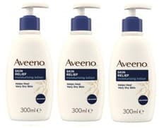 Image of 3 x Aveeno Skin Relief Shea Butter Lotion 300ml