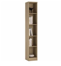 Image of 4 You Tall Narrow Bookcase Storage Shelving Unit White Home Office UK Furniture