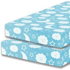 Image of Indus Textiles 2 Piece Cot Bed Sheet Set 200TC Egyptian Cotton Soft & Durable