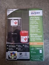 Image of Avery White 148 x 210 mm Self Adhesive Laser & Inkjet Ultra Heavy Duty Labels -