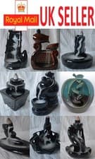 Image of Ceramic Backflow Incense Burner holder waterfall smoke effect insence cones gift