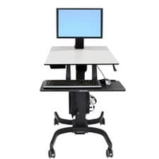Image of Ergotron WorkFit-C Single LD Sit-Stand Workstation Black Grey Multimedia cart