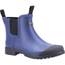 Image of Cotswold Blenheim Rubber Navy Wellington Boots New