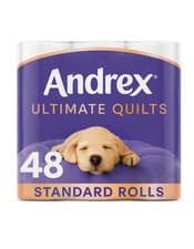 Image of Andrex Ultimate Quilts Toilet Tissue Pack of 48 - 25% Thicker- 7440 Total Sheets