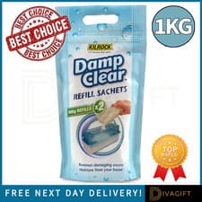 Image of KILROCK DAMP CLEAR MOISTURE TRAP REFILLS MOISTURE ABSORBER CRYSTALS NEW 2 x 500G