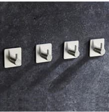 Image of 4 Pack of Self Adhesive Hooks, Max 8Kg Load Sticky Hooks, Tea Towel Hooks, Versa