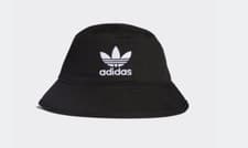 Image of Adidas Originals Adicolor Bucket Hat Black With White Logo 