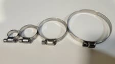 Image of Hose clips worm drive narrow band stainless steel 10mm - 90mm