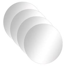Image of Hode 4 Pack Self Adhesive Acrylic Mirror 30cm Round Acrylic Mirrors, Large Circl