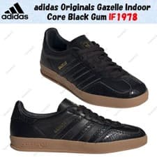 Image of adidas Originals Gazelle Indoor Core Black Gum IF1978 Men's Size