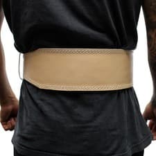Image of Last Punch 4"" Leather Weight Lifting Belt   Durable Gym Support All Sizes