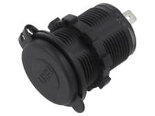 Image of CAR-USBX2-WH Car Power Adapter USB-A Female x2 Power: 12-24VDC Black White 4CARM