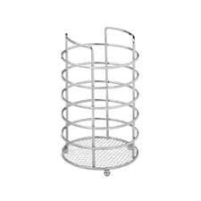 Image of Cutlery Drainer Utensil Holder Chrome Kitchen Storage Stand Drawer Organizer